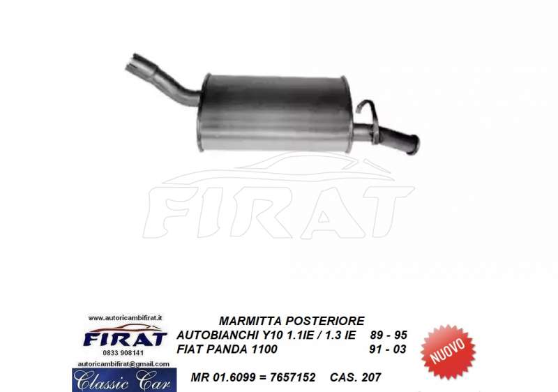 MARMITTA FIAT PANDA 1100 - Y10 1100 POST. (01.6099)